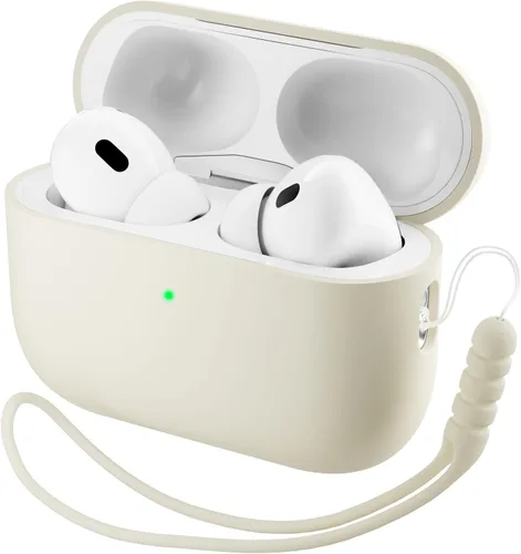 Vista 10 de ORNARTO Funda compatible con AirPods Pro 3 2025, silicona híbrida protectora completa para AirPods Pro de 3ª generación, cubierta frontal LED