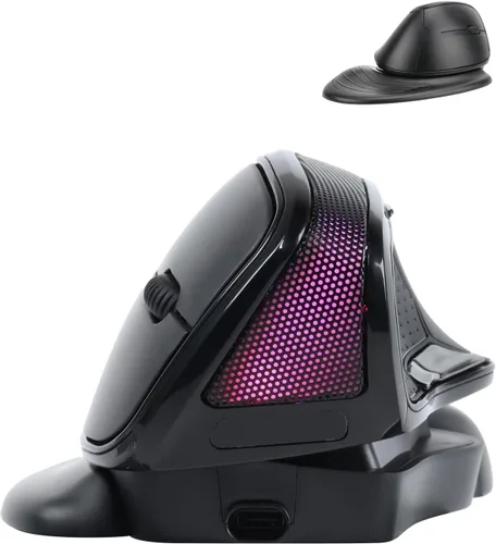 Vista 2 de Ratón inalámbrico de gran ángulo ajustable ergonómico vertical ratón inalámbrico para PC, portátil, computadora, Macbook, 3600 DPI, reposamanos