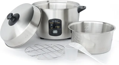 Vista 3 de Sunpentown SC-889 - Olla arrocera y vaporera de 10 tazas