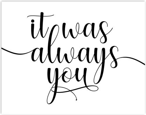 Arte de pared con cita de amor en blanco y negro de 14 x 11 pulgadas, impresión sin marco, hace un regalo único por menos de $15 para los amantes de