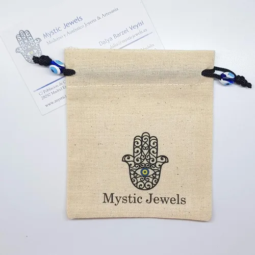 Vista 5 de MYSTIC JEWELS by Dalia - Pulsera de hilo rojo - Ojo azul turco giratorio para la buena suerte