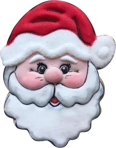 Vista 2 de LILIAO Cortador de galletas con cara de Papá Noel de Navidad - 3.4 x 4.3 pulgadas - Acero inoxidable