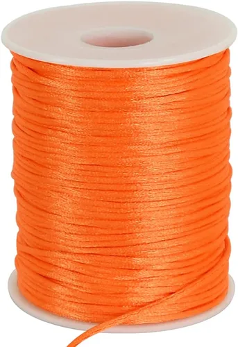 Vista 18 de TONIFUL 1.5mm x 50 yardas de cordón de nailon rojo satinado para hacer pulseras, cordón de macramé cola de ratón, cordón para collar, hilo