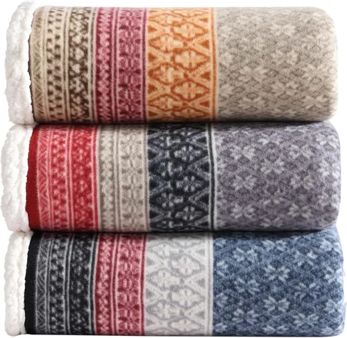 Vista 6 de Eddie Bauer - Manta de forro polar cepillado con reverso sherpa, decoración suave y acogedora para el hogar para cama o sofá