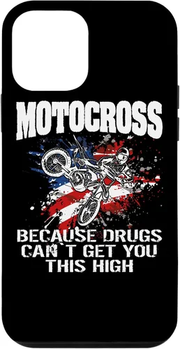 Vista 16 de Motocross Dirtbike MX Motorcycle Us Flag Case para iPhone 17