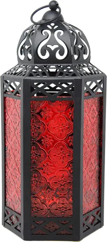 Vista 114 de VELA LANTERNS Farol portavelas decorativo, marroquí, gótico, morado, de 10.5 pulgadas, para mesa o colgar, decoración de Ramadán, decoración