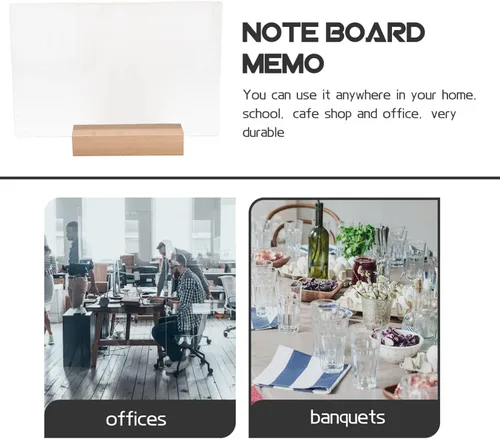 Vista 4 de Tablero de notas acrílico, lámpara de noche, tablero de mensajes, tablero de notas borrable, tablero de mensajes para el hogar, tablero de madera
