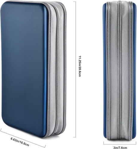 Vista 36 de Caja de CD Billetera, 80 Capacidad DVD VCD Medios Blu-ray Caso Cartera Titular Organizador de Almacenamiento (Plata)