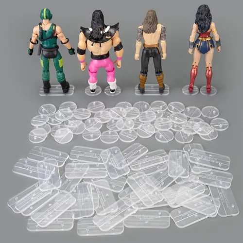 Vista 12 de SIXPOINTS Soporte para figura de acción de 6 pulgadas, base de plástico negro, soporte de soporte de modelo compatible con figuras de juguete 1/12