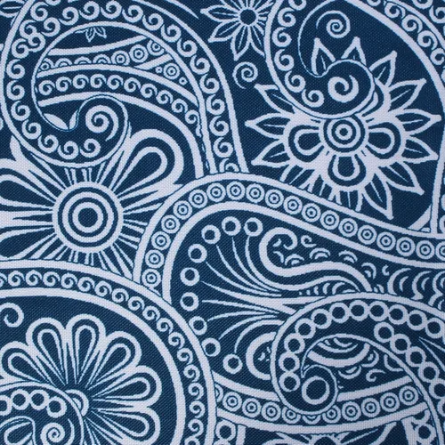Vista 5 de DII Paisley - Colección de mesas para exteriores, resistente al agua, mantel, 60 pulgadas (redonda), color azul