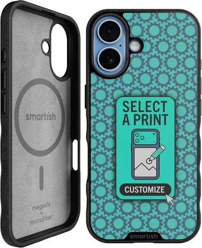 Vista 125 de Smartish® - Funda magnética para iPhone 15, Gripmunk compatible con MagSafe [ligera + protectora], funda de agarre delgada con forro de microfibra