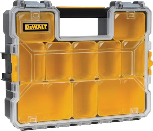 Vista 2 de DEWALT Organizador de piezas pequeñas, caja de almacenamiento de hardware con separadores extraíbles, 10 compartimentos (DWST14825)