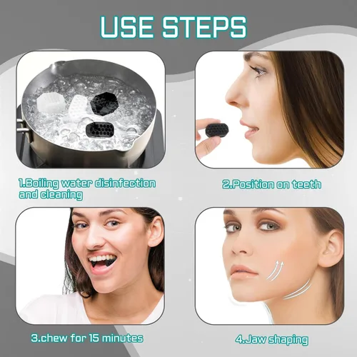 Vista 7 de PAFUWEI Ejercitador de mandíbula para hombres y mujeres, 4 niveles de resistencia, ejercitador de línea de mandíbula, entrenador de mandíbula