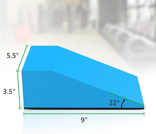 Vista 4 de Lumia Wellness Bloques de cuña de espuma para yoga, bloque sacro pélvico, parte inferior antideslizante, elevación de pantorrilla, bloque