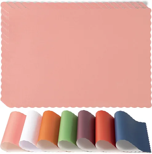 Vista 13 de *Mantel individual de papel burdeos 14 pulgadas x10/100