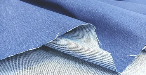 Mezclilla elástica de trama de mezcla de algodón de 10 oz (azul, 1 yarda)