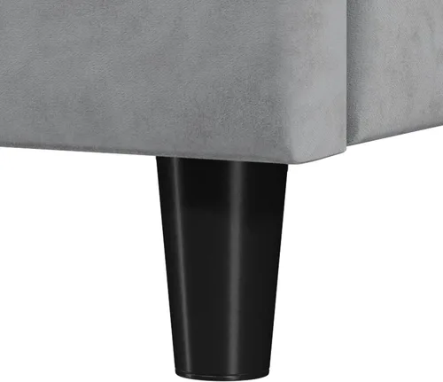 Vista 8 de Yaheetech Upholstered Platform Bed with Wing Side Headboard,Heavy Duty Wooden Slat Support/No Box Spring Needed/Easy Assembly, Light Gray Full Bed