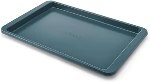 Vista 11 de KitchenAid Bandeja para hornear de acero aluminizado antiadherente de ingeniería suiza, apta para lavavajillas, Agave, 9x13 pulgadas
