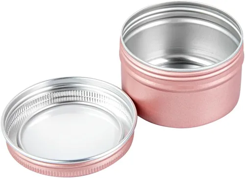 Vista 12 de RW Base Cajas de almacenamiento de lata de 4 onzas, 10 cajas redondas de lata con tapas, duraderas, tapas de ventana transparentes, contenedores