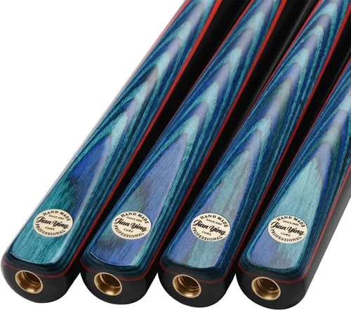 Vista 3 de Juego de taco de billar/billar/billar/billar/billar de 57 pulgadas, eje de ceniza empalmado en la cara con un estuche de cuero