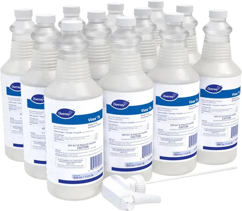 VIREX Diversey Tb 04743. Limpiador desinfectante, tuberculocida de uso hospitalario, virucida, fungicida con aroma a limón, líquido listo para usar,