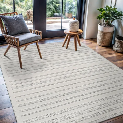 Vista 32 de CAMILSON - Tapete de pasillo moderno de 2 x 7 pies con patrón de diamantes, suave, microbucle, resiste las manchas, fácil de limpiar, no se