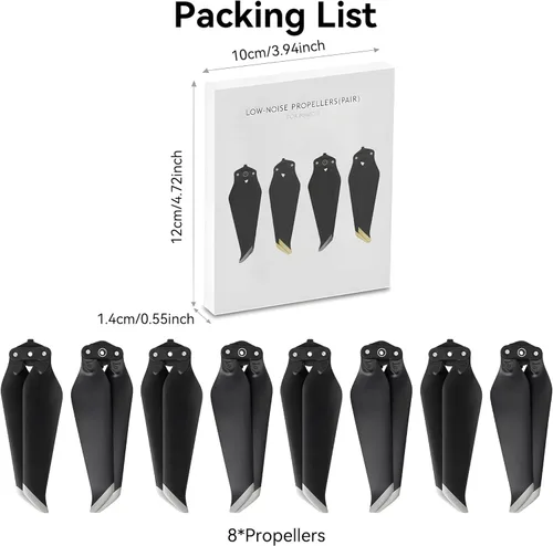 Vista 8 de Hélices para DJI Mavic 2 Pro/Mavic 2 Zoom Reemplazo Prop Cuchillas Accesorios de Bajo Ruido para DJI Mavic 2 Pro/Mavic 2 Zoom Paquete de 8