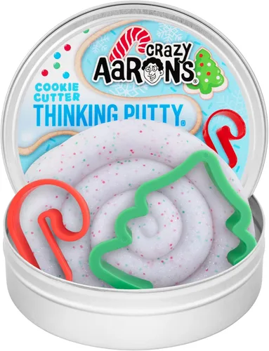 Crazy Aaron's Thinking Putty® - Cortador de galletas, cortador de galletas, masilla sensorial para niños y adultos en una lata de 4 pulgadas,