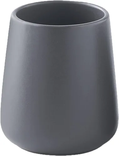 Vista 14 de Soporte Negro para Cepillos de Dientes para Baño - Soportes de Cerámica para Cepillos de Dientes, Soporte para Pasta de Dientes, Vaso Reutilizable