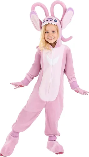 Disney Lilo and Stitch - Disfraz de ángel para niñas, disfraz con capucha para Halloween, juego de rol de Lilo y Stitch