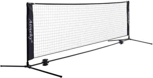 Vista 10 de Aoneky Mini red de tenis portátil para entrada - Red de tenis de fútbol para niños - Red de pickleball