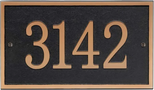 Placa de dirección hecha a mano – Placa de pared con número de casa (11 x 6.3 pulgadas), letrero de casa personalizado para casa, apartamento,