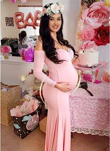 Vista 2 de KIM S Ropa interior de maternidad sin costuras para mujer, ropa interior de embarazo a medio muslo, S-XXXL