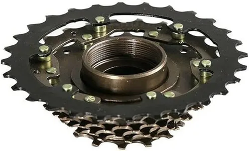 Vista 3 de SHIMANO Piñón de 7 velocidades MF-TZ500 Anillo de tornillo 7 velocidades Piñón de bicicleta Freewheel.