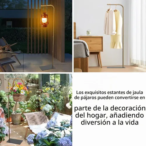 Vista 6 de Jaula colgante para pájaros de 67 pulgadas, soporte de jaula para pájaros