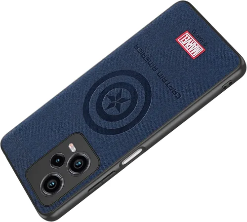 Vista 2 de IRON SPIDER Funda para Xiaomi Poco X5 Pro 5G, con personaje de superhéroe compatible con Xiaomi Poco X5 Pro Funda de cuero azul (capitán)