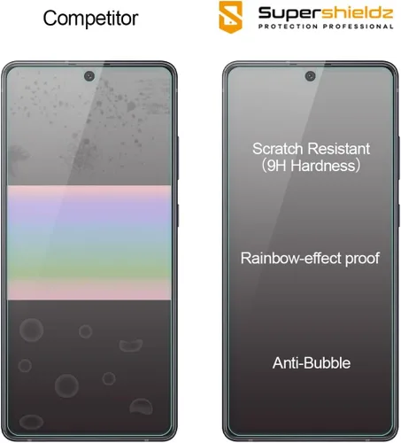 Vista 2 de Supershieldz Protector de pantalla de vidrio templado diseñado para Samsung Galaxy A71 5G y Galaxy A71 5G UW, antiarañazos, sin burbujas