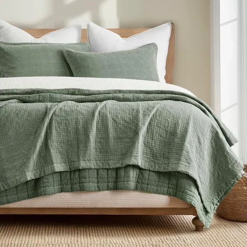 Vista 12 de EVERGRACEHOME Juego de edredón de algodón lavado a la piedra, tamaño Queen, ultra suave, juego de colcha de gran tamaño, juego de ropa de cama