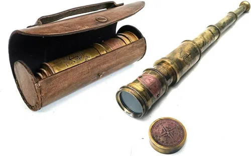 Telescopio de latón del Regimiento de Exploradores 19" Londres 1940 Broadhurt Clarkson Réplica antigua catalejo de espía Alcance de alta resolución