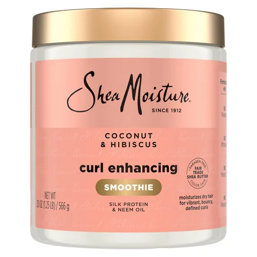 Vista 10 de SheaMoisture Crema Smoothie para Definir Rizos de Coco y Hibisco para Cabello Grueso y Rizado, Libre de Sulfatos y Parabenos, 12 onzas