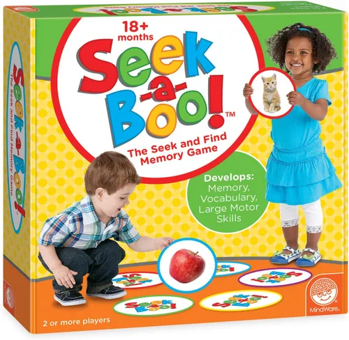 Juego de Memoria y Tarjetas Flash de Búsqueda Seek-a-Boo de MindWare y Juego de Emparejamiento para Niños Pequeños