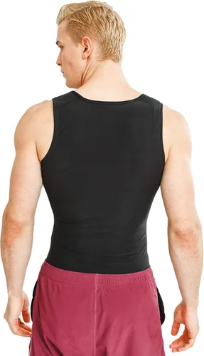 Vista 4 de Sweat Shaper Chaleco Moldeador Premium para Hombre, Efecto Sauna para Entrenamiento, Top Sin Mangas Adelgazante