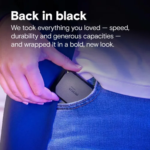 Vista 6 de Crucial X10 SSD portátil de 4 TB, hasta 2,100 MB/s, USB 3.2 USB-C, unidad externa de estado sólido, compatible con Windows, Mac y Android, Negro