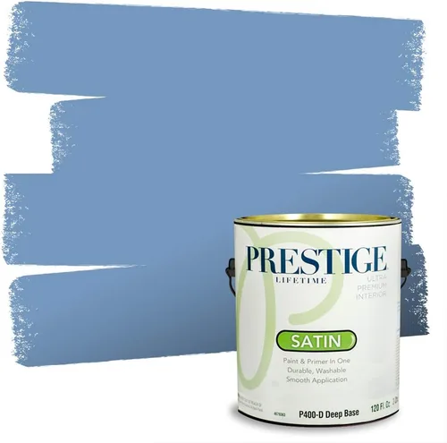 Vista 227 de Prestige Paints. - Base y pintura para exteriores en un solo galón, 1 galón. plano, comparable con Sherwin Williams Topsail.