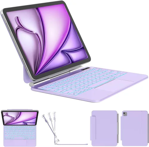 Vista 19 de Funda para teclado para iPad Air 11/Pro 11 (1-4), trackpad de Negro