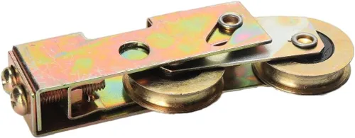 Vista 7 de Paquete de 2 rodillos tándem de 1-1/4 pulgadas para puerta de patio deslizante, rodamiento de bolas de acero con rueda trasera ajustable para puerta