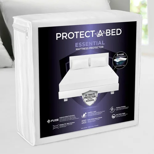 Protect-A-Bed Essential - Protector de colchón tamaño individual, resistente a los ácaros, sin ruido y a los olores, 100% impermeable, lavable a