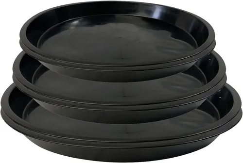 Vista 9 de Platillo para plantas de 4, 6, 8, 10, 12 pulgadas, paquete de 4 bandejas para maceta, platillos de plástico para macetas de flores, bandejas de agua