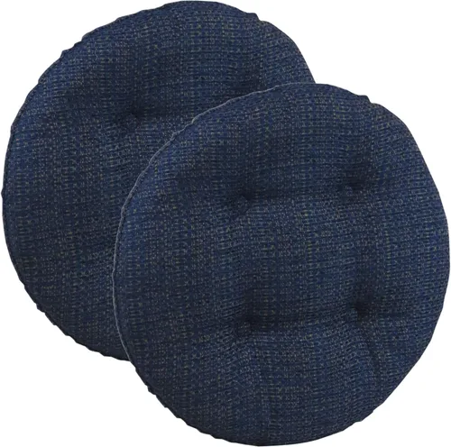 Klear Vu Omega Gripper - Cojín redondo antideslizante para taburete, para comedores, cafeterías, bares y restaurantes, 14 pulgadas, azul, paquete de