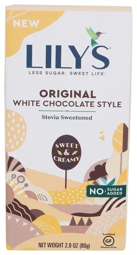 Vista 3 de LILY'S Chocolate Blanco Estilo Menta, Barras de 2.8 oz, Paquete de 4